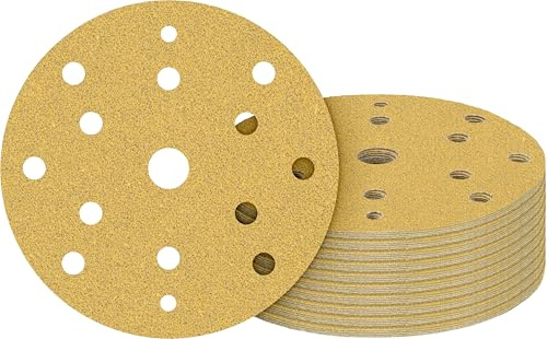 Bosch 50x EXPERT C470 Schleifpapier, 150 mm, K40, 50 Stück | für Farbe auf Holz, Körnung 40, Professional Zubehör Exzenterschleifer, Schwingschleifer