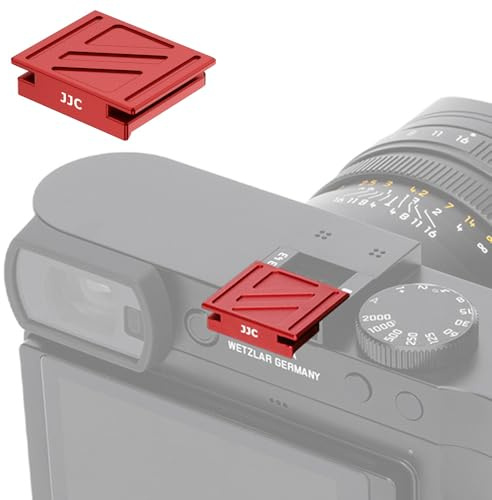 JJC Metall Blitzschuhabdeckung Kompatibel mit Leica Q3 43 Q3 Monochrom Q2 | Vollabdeckung Design, Kratzfest, Staubdicht, Fleckschutz, Prazisionspassform, Rot