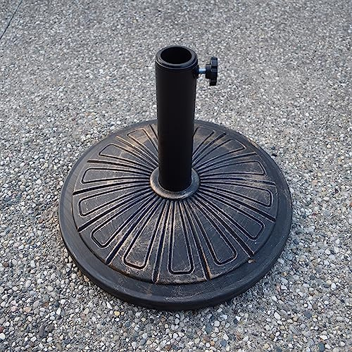 Oakland Living Sonnenschirmständer aus Kunststoff und Beton, Antik-Bronze, 12,7 kg
