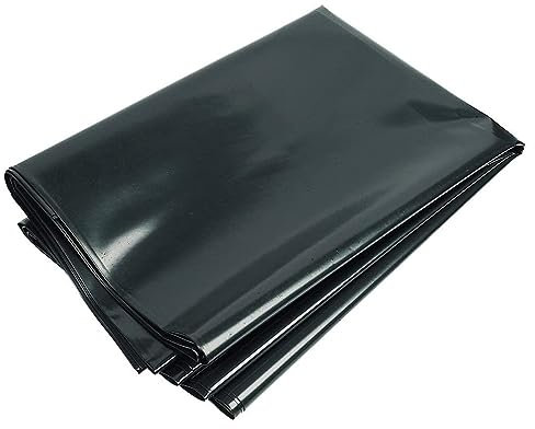 Rivestimento in gomma nera per laghetti 4x8m, impermeabile, spesso 0,12 mm, per laghetti Koi, piscine e fontane, resistente e facile da tagliare, ideale per progetti fai da te per laghetti.