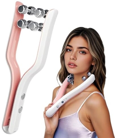 Doppelkinn Entferner Roller-Smbrige V-face lifting gerät,3 EMS Modi Gesichtsmassagegerät,Doppelkinn Straffer zur Anti-Falten Abschied von großen und kleinen Gesichtern Gesichtsschlankheit Rose
