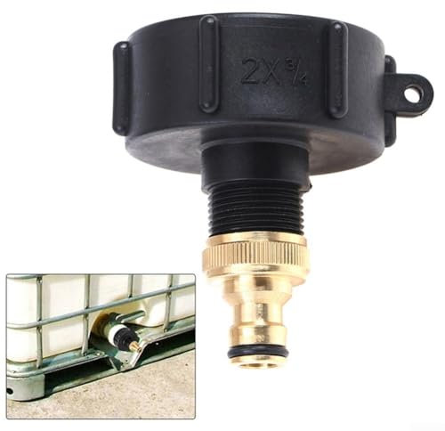 Connecteur de réservoir d'eau avec bouchon S60X6 de 60 mm et raccord en laiton 3/4 pour réservoirs IBC