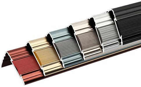 Rutschfeste Treppenkantenprofil Treppenprofil L-Form,Aluminium-Winkelprofil, Treppenkantenschutz, Passend Für Innen- Und Außenstufen, Metall-Eckleiste(Red,0.9m/35in)