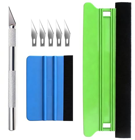 8PCS Vinyl Wrap Tool Kit, Vinyl Cutter Wallpaper Kit, Vinyl Wrap Tools for Car Window Home DIY, Easy Installation with Scraper Squeegee Cutter
