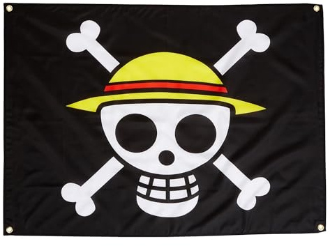 GE Animation GE-6468 One Piece Luffy's Straw Hat Pirate Flag Multi-colored, 31