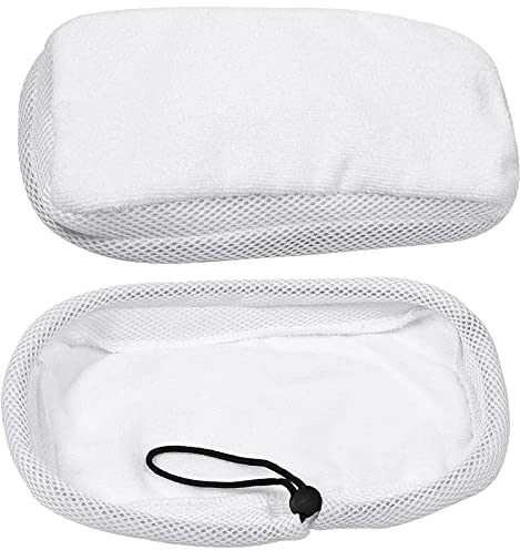 SPARES2GO Hard Floor Cleaning Cloth Pads for Morphy Richards 720022 12 in 1 Steam Cleaner Mop (Pack of 2)
