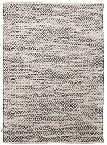 Handwebteppich | beidseitig verwendbar | nachhaltige, ungefärbte Schurwolle und Baumwolle | 65 x 135 cm; Farbe: Grau Beige | Tom Tailor - Smooth Comfort