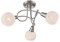 Trango 3-flammig dimmbar LED Deckenleuchte 1001-32D Deckenlampe in Edelstahl-Look mit Design Gläsern incl. 3x LED Leuchtmittel 3000K warmweiß, Deckenstrahler, Wohnzimmer Lampe, Spots schwenkbar