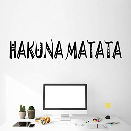 Vinyl Aufkleber Aufkleber Zitat Positive Worte Inspirierend Hakuna Matata Buchstaben Büro Wohnzimmer Wohnkultur Kunst Wandbild 58 Cm X 11 Cm