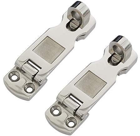 keehui Lot de 2 loquets de porte robustes en acier inoxydable 316 de qualité marine avec cadenas tournant