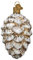 Old World Christmas Vintage Ponderosa Tannenzapfen Glas geblasen Ornamente für Weihnachtsbaum
