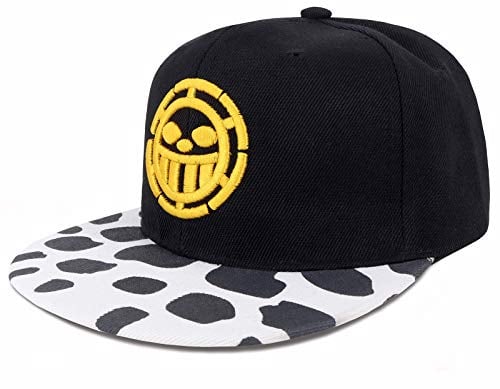 Roffatide Anime Baseballkappe für Herren Verstellbarer Gestickter Baumwoll-Baseball Cap mit Kuhmuster Schwarz