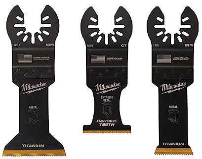Milwaukee Open-Lok Carbide Oscillating Blade Set Extreme Metal 3 pk