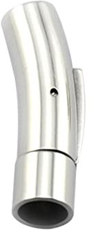 Milisten Halsketten Verschluss 2mm 2 PCS Magnetische Verschluss Schnur Ende Verschlüsse Anschlüsse Verschluss Metall Schlie?e Zubeh?r für DIY Halskette (Silber) Bajonettverschluss 4mm