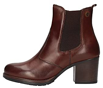 Valleverde Stivaletti Donna 47621 in Pelle Brown Modello Casual. Una Calzatura Comoda Adatta per Tutte Le Occasioni. Autunno-Inverno 2021-2022.EU 38