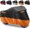 Funda para Moto Cubierta de la Moto Funda Protector para Moto Impermeable Funda para Moto 210D Tela Oxford Cubierta Protector Impermeable al Aire Libre contra Lluvia,Sol- 245X105X125cm (Naranja)