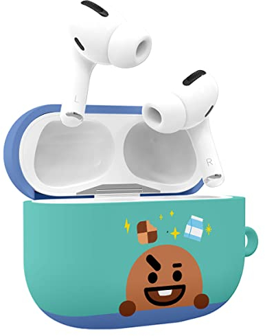 BT21 Offizielles Merchandise-Design für Airpods Pro Hülle Schutzhülle Hartschale mit Schlüsselanhänger für Airpods Pro Hülle – SHOOKY