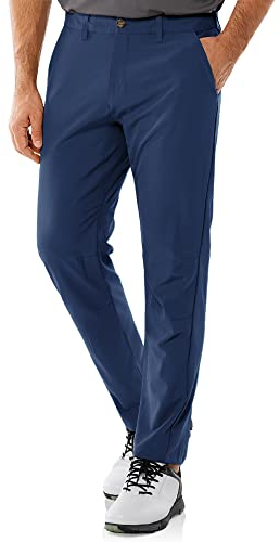 33,000ft Herren Golfhosen Atmungsaktive Stretch Hose für Männer Schnelltrockende Stretch Lange Golfhosen Navy Blau 38W*30L