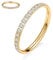 Avec oxyde de zirconium - Pour anniversaire de mariage, fiançailles - Or rose - Argent - Alliance empilable - Pour homme et femme