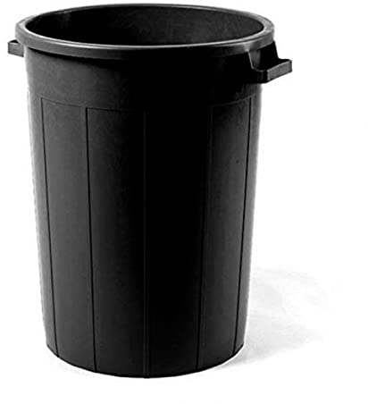 La zappa Poubelle en PVC superposable sans couvercle pour poubelle (100 l - Ø 53 x h 66 cm, noir)