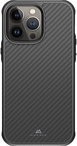 Black Rock - Hülle Carbonhülle Robust Case Real Carbon Passend für Apple iPhone 14 Pro Max I Karbon Handyhülle, Fiber Cover (Carbon Schwarz)