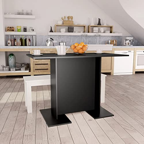 WIFESE Esstisch Schwarz KüChe Tisch EsszimmermöBel Esszimmertische KüChentisch Tischplatte KüChentisch Kleiner Tisch Wohnzimmer Esstisch Holz Dining Table KüChenmöBel 110x60x75 cm Holzwerkstoff