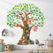 DECOWALL DL4-2303 Extra groß Riesenbaum Kinder Wandtattoo (142x158 cm) Kinderzimmer Deko Wald Mädchenzimmer Baby Jungen Pflanze Wald Zuhause Natur grün Mitbewohner Blatt Tiere Affe bunt