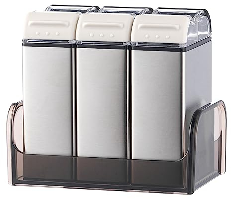 Il Pregio Double Spice Stainless Steel Seasoning Jar Shaker - 2 in 1 Salt and Pepper Dispenser with Adjustable Pour Holes (3)