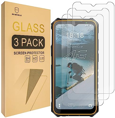 Mr.Shield Protector de Pantalla para Ulefone Armor X13 Cristal Vidrio Templado [3 Piezas] [9H Dureza] Anti-Arañazos