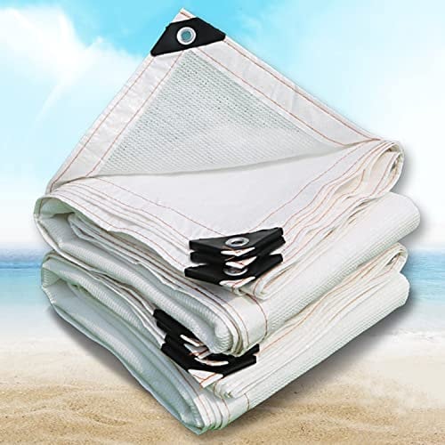 LUCEAE Shading Netting 90% Shade Cloth 2X2.5M 3X3.5M 4X4.5M Outdoor Uv Resistant Sunblock Shade Net for Garden Pergola Balcony Backyard/White/3 * 4M