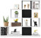 GIANTEX Bücherregal mit 4 Ebenen, Raumteiler Standregal 10 Fächern, Regal für Bücher, Deko, Fotos & Pflanzen, 120 x 19,5 x 109 cm Aufbewahrungregal Wohnzimmer (Weiß + Schwarz)