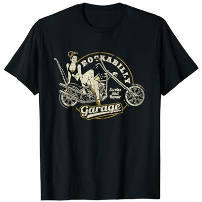 Retro Vintage Style Motorcycle Chopper Design T-Shirt