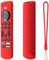 Hi Color Custodia in silicone compatibile con Fire Stick 4K Max 2023 Fire TV Stick 4k Max 2a generazione, Toshiba/Insignia NS-RCFNA-21 Custodia in silicone con cordino (rosso)