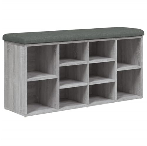 vidaXL Schuhbank Grau Sonoma 102x32x50 cm Holzwerkstoff