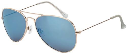 BEZLIT Herren Piloten Sonnenbrille Metall – klassische Flieger-Brille mit UV400 Polycarbonatgläsern, Gold & Silber Rahmen
