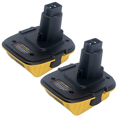 zyystarttogo 2 Pack DCA1820 Battery Adapter Replacement for dewalt 18v to 20v Adapter, Compatible with dewalt 20Volts Max Lithium Battery DCB203 to 18Volts DC9096 XRP NiCad NiMh Tools