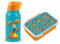 I-Drink - Kit Lunchbox + Borraccia Termica in Acciaio Inox 350ml - per Bambini - Porta Merenda - Picnic, Gite e Scuola - con Disegni di Infanzia