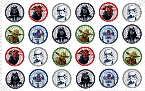 24 Muffinaufleger ca. 4,5 cm zum selbst ausscheiden, Cupcakes Muffinsbild Geburtstag Fondant Motiv: Star_Wars Nr. 4