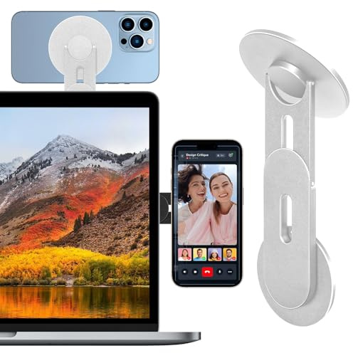 Aerbeis Supporto magnetico per telefono portatile, supporto per fotocamera a continuità regolabile, compatibile con MagSafe, staffa di espansione per computer portatile sottile, per tutti gli