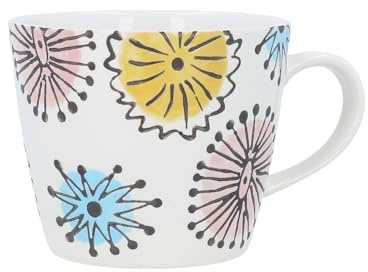 Gisela Graham Retro Floral Patterned Mug, Ceramic, 300ml