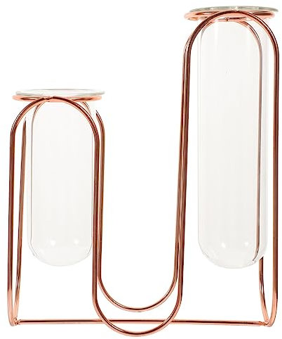 BESPORTBLE Ornement de Fleurs artificielles vases en Verre pour la décoration Vase à Fleurs en Verre Petit Vase Haute teneur en Borosilicate Rose Gold