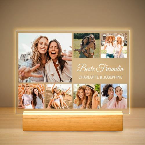 Personalisierte Bilderrahmen mit Foto, Bilderrahmen Personalisiert mit Bild | Personalisierte Geschenke für Frauen, Personalisiertes Geburtstagsgeschenk für Frauen Männer Ihn Sie Freunde Beste Freundin
