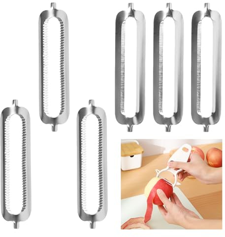 Pack of 6 Stainless Steel Replacement Blades for Peeler Tupper, Peeler for Tupperware Replacement Parts, Stainless Steel Replacement Blades, Peeler Blades, Replacement Blade for Potato Peeler