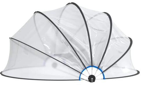 Dôme de Piscine, Tente Abri de Piscine Hors Sol Rond 406x203 cm PVC