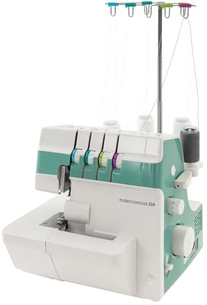 Macchina da cucire Overlock regolabile 91 W con funzione di trasporto differenziale 1200 punti/m server multifunzione con lampada a LED per fabbriche di abbigliamento