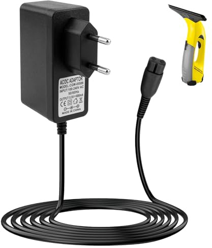 Chargeur pour Karcher Lave Vitre Chargeur Compatible pour Karcher Nettoyeur de Vitres WV1 WV2 WV 2 Plus WV50 WV60 WV70 WV75 WV5 WV 5 Premium Adaptateur KV4 WV Classic Easy Plus