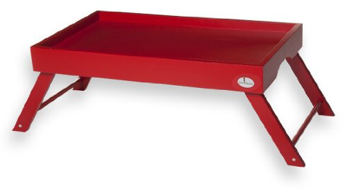 dreiBaum Bett-Tablett - Buche, rot lackiert