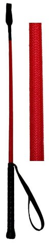 ARBO-INOX Reitgerte mit Klatsche in rot, 65 cm