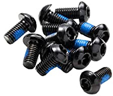 Reverse Components Women's Reverse Disc Rotor Bolt Set-12 pcs. (Black), Schwarz, M5x10