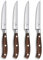 Victorinox Grand Maître Steak Knife Set, 4 pcs., Extra Sharp Blade, Straight Edge, 12 cm, Wooden Handle, Stainless Steel, Brown